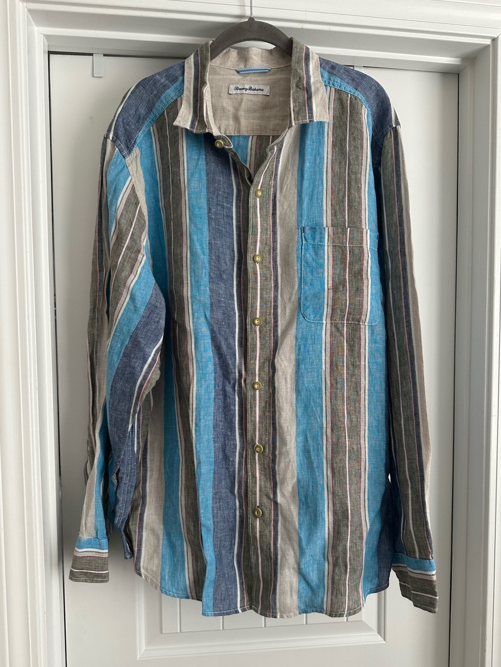 Men’s Tommy Bahama XL 100% Linen Relaxed Button Down Shirt